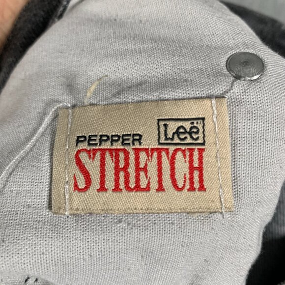 Lee Pepper Stretch Jeans Womens 26 Black Tapered Vintage Wash High Rise - Picture 6 of 10